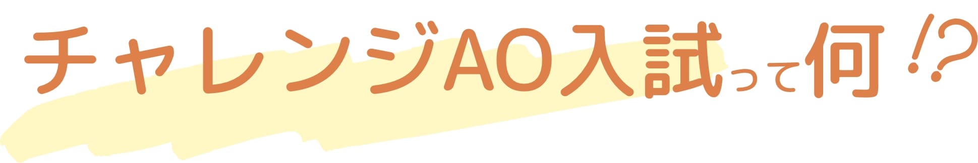 チャレンジAO入試って何